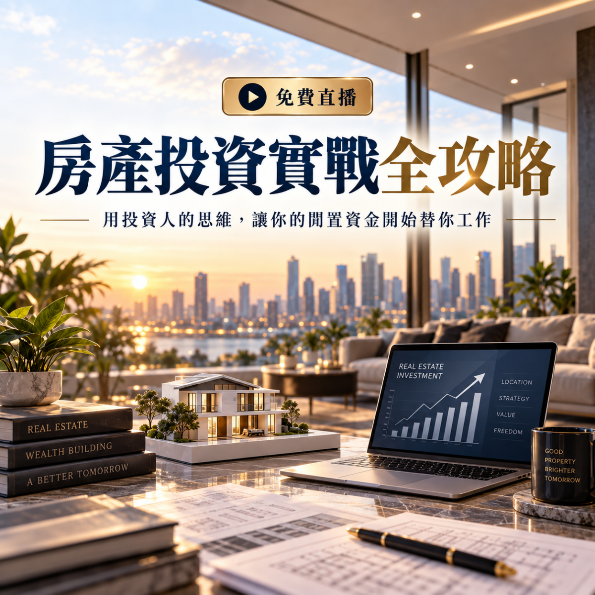 房產投資實戰全攻略免費直播：用投資人的思維，讓你的閒置資金開始替你工作